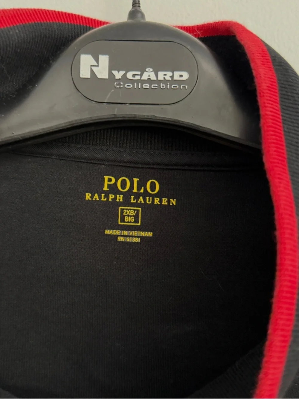 Polo Ralph Lauren Big & Tall Black White Striped Interlock Track Jacket Hoodie